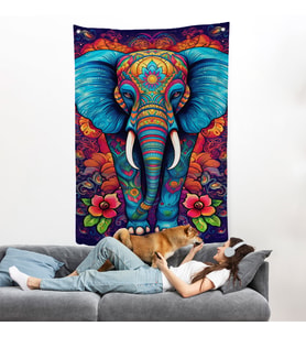 Fil Mandala Duvar Örtüsü-7526