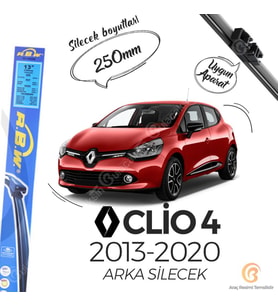 RBW Arka Silecek Renault Clio 4 2012-2020 ile uyumlu (Siyah)