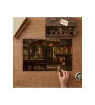 Ahşap Ev- Noel Süsleri Tasarımı 240 parça Ahşap Puzzle Ahşap Kutuda MP00595