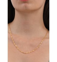Gümüş altın yaldızlı tasarım birbirine bağlı kalpler zincir kolye SGTL12592GOLD