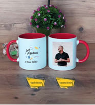 Sınıf Öğretmeni Kupa Bardak Kırmızı Fotoğraflı Öğretmenler Günü Hediyesi