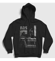 Presmono Unisex Siyah Illmatic Nasir Jones Nas Kapüşonlu Sweatshirt 549151tt