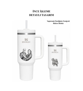 Kişiselleştirilebilir The Quencher H2.O FlowState™ Tumbler 1.18L / 40oz Özel İsimli & Fotoğraflı (Beyaz)