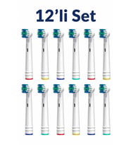 Oral-B Uyumlu Yedek Diş Fırçası Başlığı 12'li Set Şarjlı Diş Fırçası Başlığı