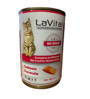 Lavital Püre Somon Etli Kısırlaştırılmış Kedi Konservesi 400 Gr
