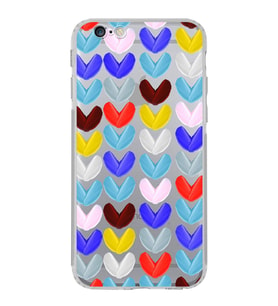 PrintiFy iPhone 6S Plus ile Uyumlu Water Color 1  Kamera Korumalı Şeffaf  Kılıf