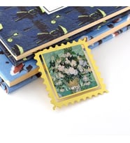 Vincent Van Gogh Güller Roses Tablo Pul Tarzı Metal Ayraç Kitap Ayracı AY091