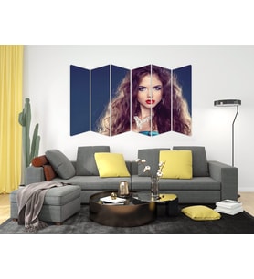 KADIN SAÇ MODELİ KUAFÖR MDF TABLO-1014 MODEL-B