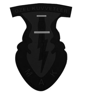 Single Sword 3d Plastik Mak Özel Kuvvetler Arması Patch SİYAH