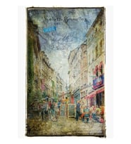 Rue De Rollebeek, Sablon, Brüksel – Unutulmuş Kartpostal Tablo Ahşap Poster Dekoratif