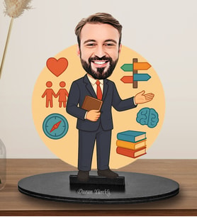 Kişiye Özel  Rehber Öğretmeni Tasarımlı  Karikatür Biblo 312