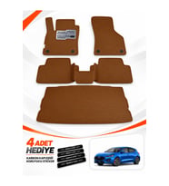 e-biz FORD FOCUS 4-HATCHBACK (2019-2026) Uyumlu EVA Oto Paspas Bagaj Paspası Dahil Kahverengi