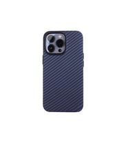 Apple iPhone 12 Pro Uyumlu Kılıf Karbon Fiber Tasarımlı Zore Karbono Kapak (Lacivert)