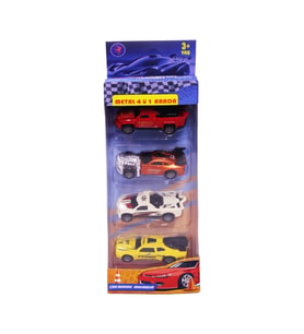 4 Lü Çek Bırak Metal Araba Seti 0287 (Karışık)