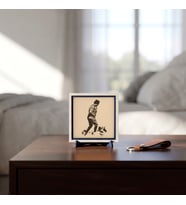 Çağdaş Tasarım Atatürk Motifli Dekoratif Parça, Çalışma Masanız İçin Anlam Dolu Özel Hediye 10x10 cm
