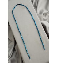 Hematit Doğal Taş Parlak Mavi Dikdörtgen Kesim 2x4mm Dizi [AA]
