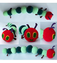 Aç Tırtıl Amigurumi Organik Oyuncak