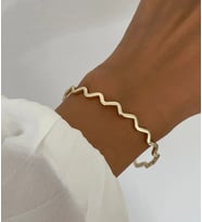 Zik zak bilezik (Gold)
