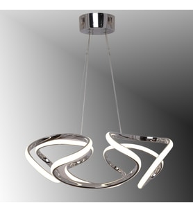 TT307-40-KR TT Aydınlatma Helezon Modeli Krom Kaplama Led Avize (Beyaz)
