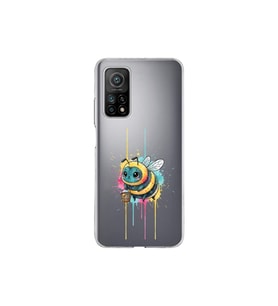 Xiaomi Mi 10 T ile uyumlu Splash arı tasarımlı şeffaf silikon kılıf