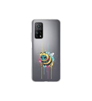 Xiaomi Mi 10 T ile uyumlu Splash arı tasarımlı şeffaf silikon kılıf