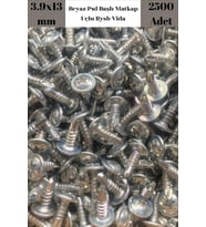 Rysb 3.9x13 mm 2500 Adet Beyaz Pul Başlı Matkap Uçlu Vida Otomatik Vida
