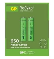 GP RECYKO 650mAh AAA ŞARJLI İNCE PİL 63C092 2Lİ KART (5680)