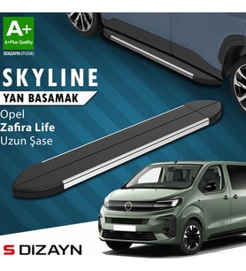 S-Dizayn Opel Zafira Life Skyline Krom Yan Basamak 243 Cm 2020 Üzeri A+ Kalite