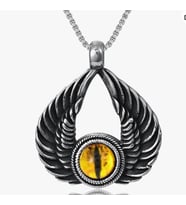 voyageaccessory Paslanmaz Çelik Evil Eye Pentagram Kolye /60 Cm Zincirli