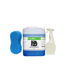 AKBEL LASTİK PARLATICI 5 KG+UYGULAMA SPREYİ VE SÜNGERİ