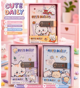 CUTE DAİLY A5 ŞİFRELİ GÜNLÜK