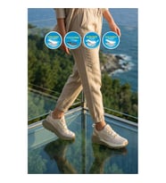 Walkway Flexion G Siyah-Beyaz Memory Foam Unisex Spor Ayakkabı