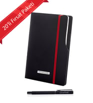 Kişiye Özel 20'li Plakalı Defter & Kalem Seti (Siyah)