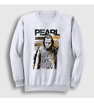 Presmono Unisex Beyaz Star Pearl Jam Sweatshirt 74359tt
