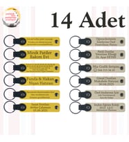 Sarı & S Kahve, 14’lü Set, Kişiselleştirilebilir Anahtarlık, Kurumsal Fuar Katılımcılarına Hediye