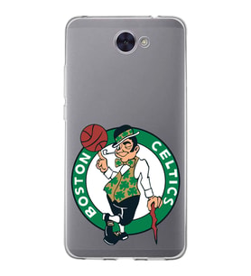 Huawei Y7 2017 Uyumlu Kapak Boston Celtics Tasarımlı Şeffaf Silikon Kılıf
