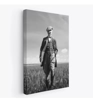 Atatürk Portre Tablosu Mustafa Kemal Atatürk Dikdörtgen Dekoratif Kanvas Tablo-FC-127