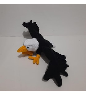 Kara Kartal Amigurumi Organik Oyuncak