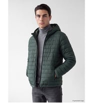 LCWAIKIKI Classic Yeşil Regular Fit Kapüşonlu Erkek Şişme Mont