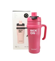 Shotay ST-8919 Çift Kullanım Pipetli/Rahat İçim Fuşya 1000ml Çelik Termos
