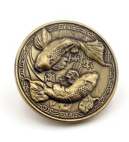Koi Fish Kabartma Japon Balığı Talih İyi Şans Coin Metal Para CP061