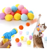 Lexroo İnteraktif Kedi Oyun Tabancası - Peluş Toplarla Eğlenceli Oyun Zamanı, Ekstra Peluş Toplar