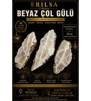 Sertifikalı Beyaz Çöl Gülü Selenit Taşı Kütle - 10 cm Çok Kalın Etli İri Koleksiyonluk Doğal Taş