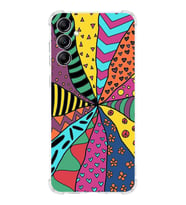 PrintiFy Samsung Galaxy A14 Uyumlu Retro Color 4 Baskılı Şeffaf Köşe Korumalı Antişok Kılıf