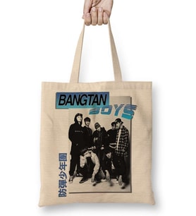 Bts Bangtan Boys 90's Vintage Bez Çanta Uzun Saplı