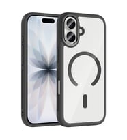 Apple iPhone 17 Uyumlu Kılıf M-Safe Şarj Özellikli Metal Kamera Çerçeveli Zore Tiko Kapak (Siyah)