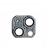 Uyumlu Model Apple iPhone 13 Mini Full Taşlı Kamera Lens Koruyucu Çerçeveli Koruyucu CL-08 (Mavi)