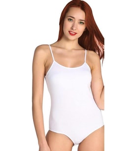 Dorya 1060 Bayan İp Askılı Çıtçıtlı Body (Beyaz)
