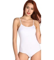 Dorya 1060 Bayan İp Askılı Çıtçıtlı Body (Beyaz)