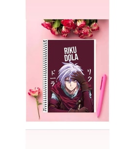Riku Dola Anime Defter 1 Adet Özel Tasarım A4 Boyutu Telli Çizgili Defter 21*29 Cm